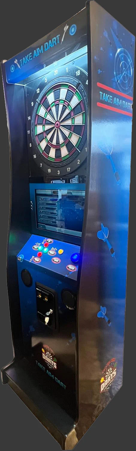 Dart Machine-Take Aim Electronic Coin Operated Dart Board With On Line Play Option-Brand New For Home And Business